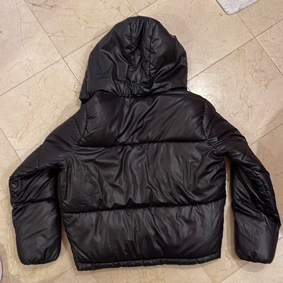 CiSONO puffer jacket with hood and leopard lining. size small - Picture 5 of 7